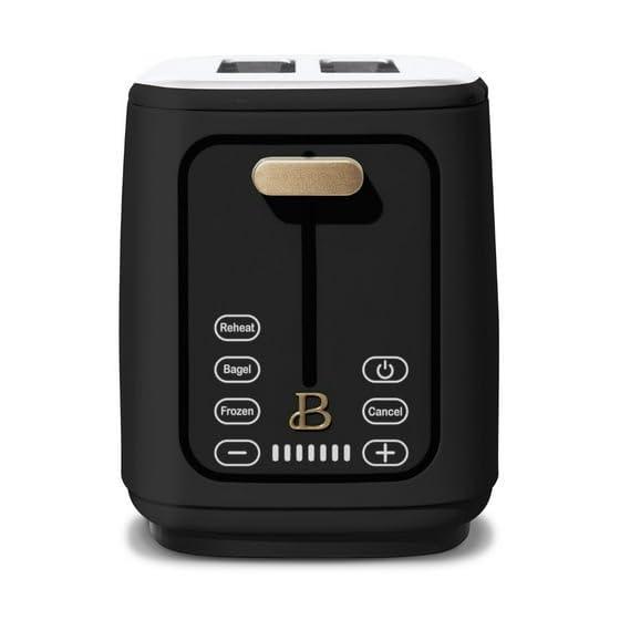 B'eautiful-2 Slices Toaster with Touch-Activated Display, 7 Browning Settings, Bagel & Frozen Bread Presets, Slide-Out Crumb Tray Stylish Kitchen Toaster by D'rew B'arrymore (Black)