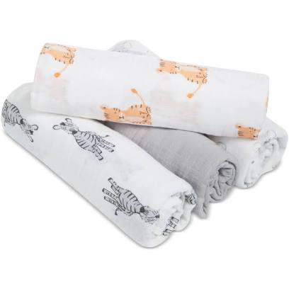 aden® by aden + anais® Safari Babes 4-Pack Classic Muslin Swaddles
