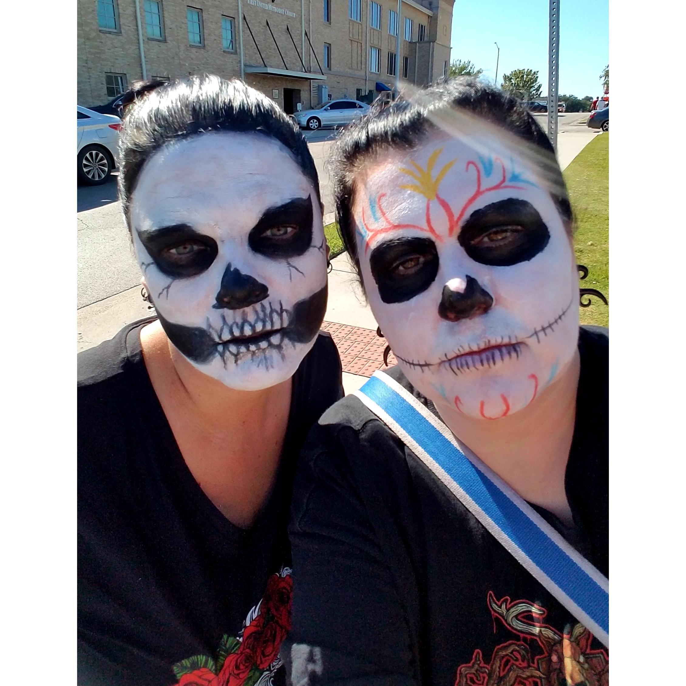 Day of the Dead in Denton, TX. Shellie did all the make-up!