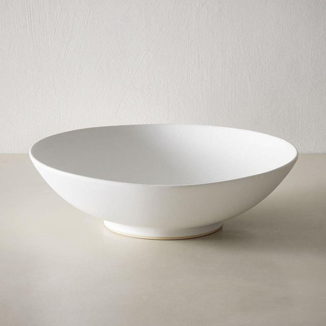 Aaron Probyn Kanto Serveware, Low Bowl, Ceramic, White, Each