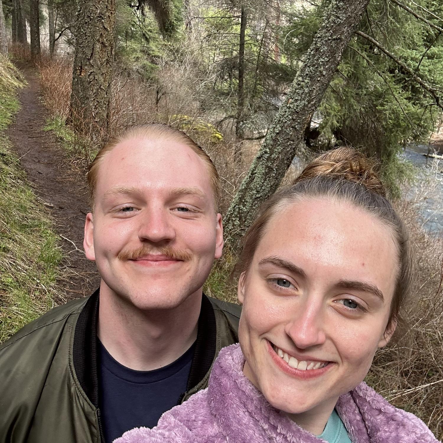Our first hike engaged!