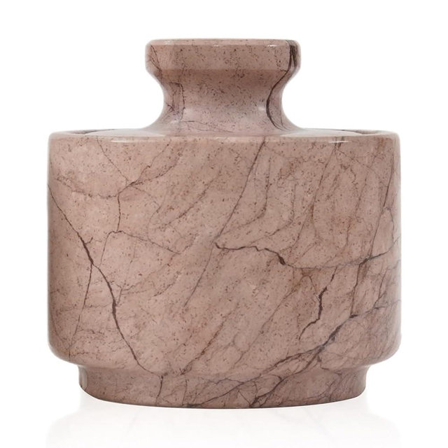 Marble Salt Cellar with Lid 3" Marinara Stone Salt Holder for Counter, Spice Jar, Salt Box, & Stone Salt Container, Salt & Spice Jar