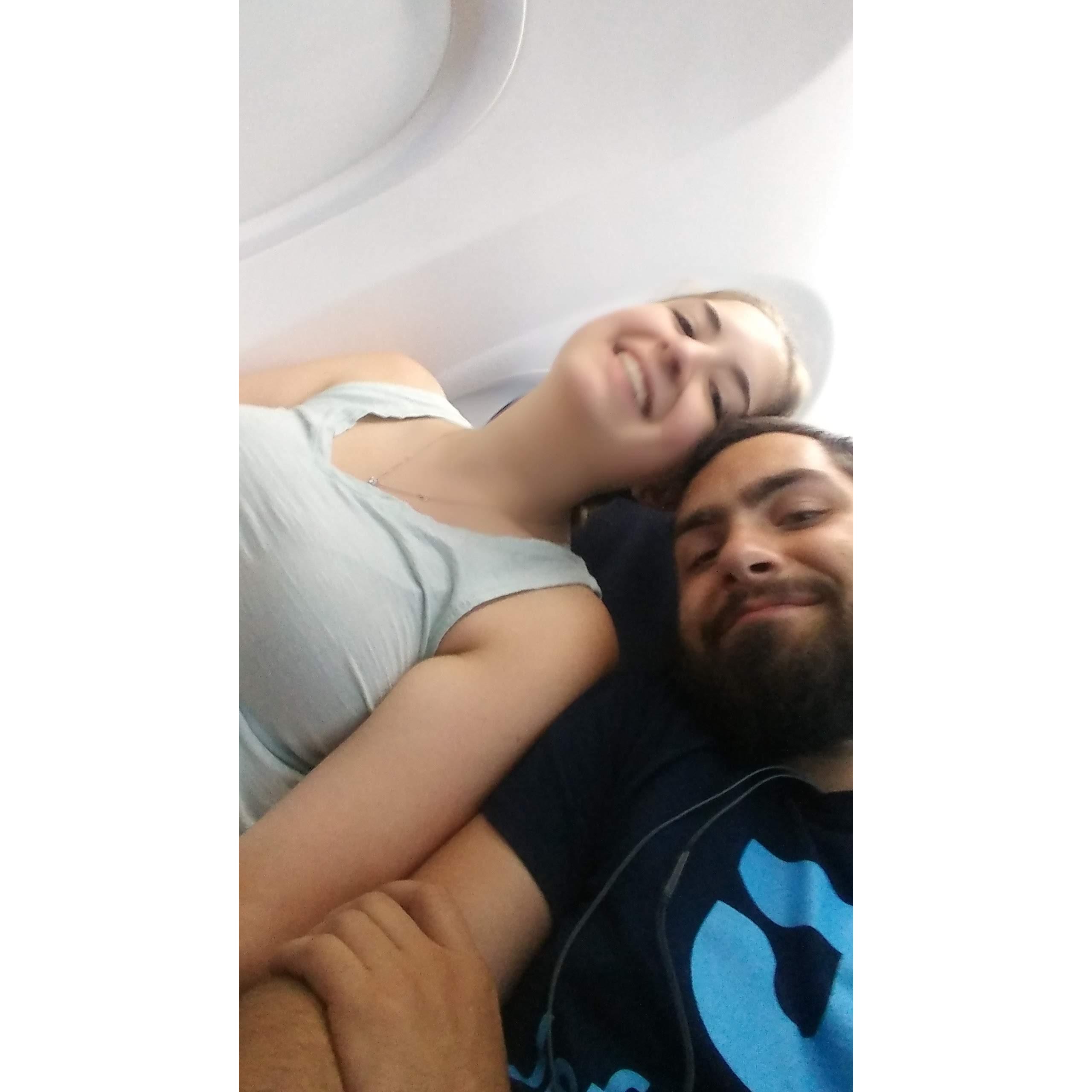 Hannah's first time on a plane!
