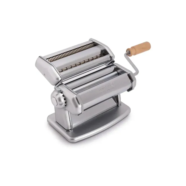 Imperia IPasta Classic Pasta Maker-100% Made in Italy- Pasta Machine with Durable Steel Construction- Cutter Attachment Accessory, Manual Roller