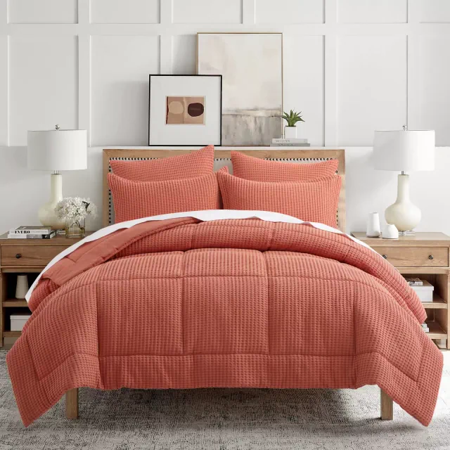 Mills Waffle Adobe King Comforter Set - Levtex Home