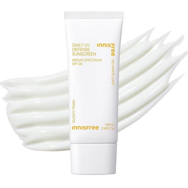 innisfree Daily UV Defense Sunscreen Broad Spectrum SPF 36, Invisible Korean Sunscreen for Face with No White Cast