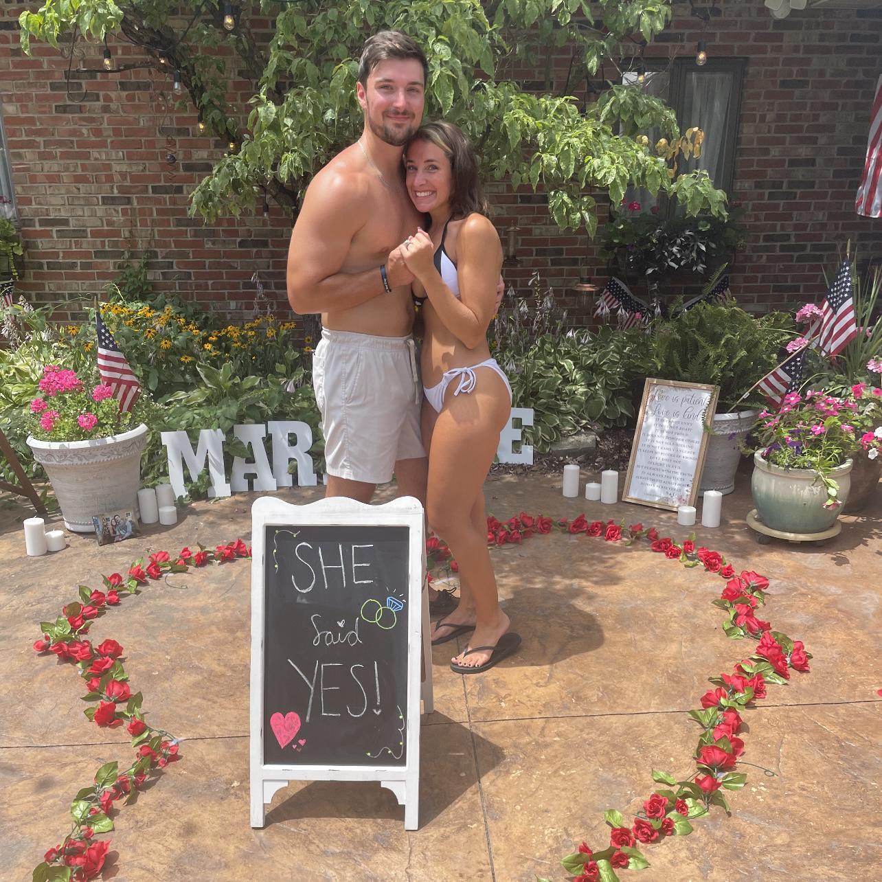 July 4, 2023. MacKenzie thought she was throwing a surprise party for Jimmy since he got on the police department. Little did she know Jimmy had a whole plan of his own. Easiest yes she ever said. 💕