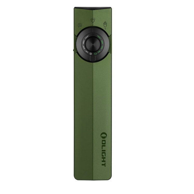 OLIGHT ArkPro EDC Flat Flashlight Rechargeable with Green Beam, UV and White LED,1500 Lumens USB-C Pocket Camping Flashlight, Spotlight Floodlight for Outdoor Emergency Working (OD Green CW)