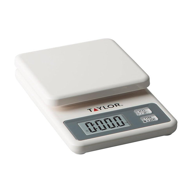 Taylor Compact Digital Scale (White), 11 pound capacity