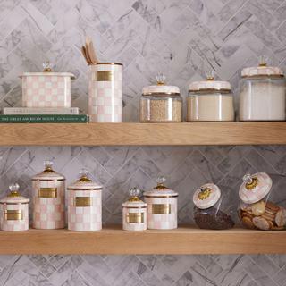 Rosy Check Kitchen Canister