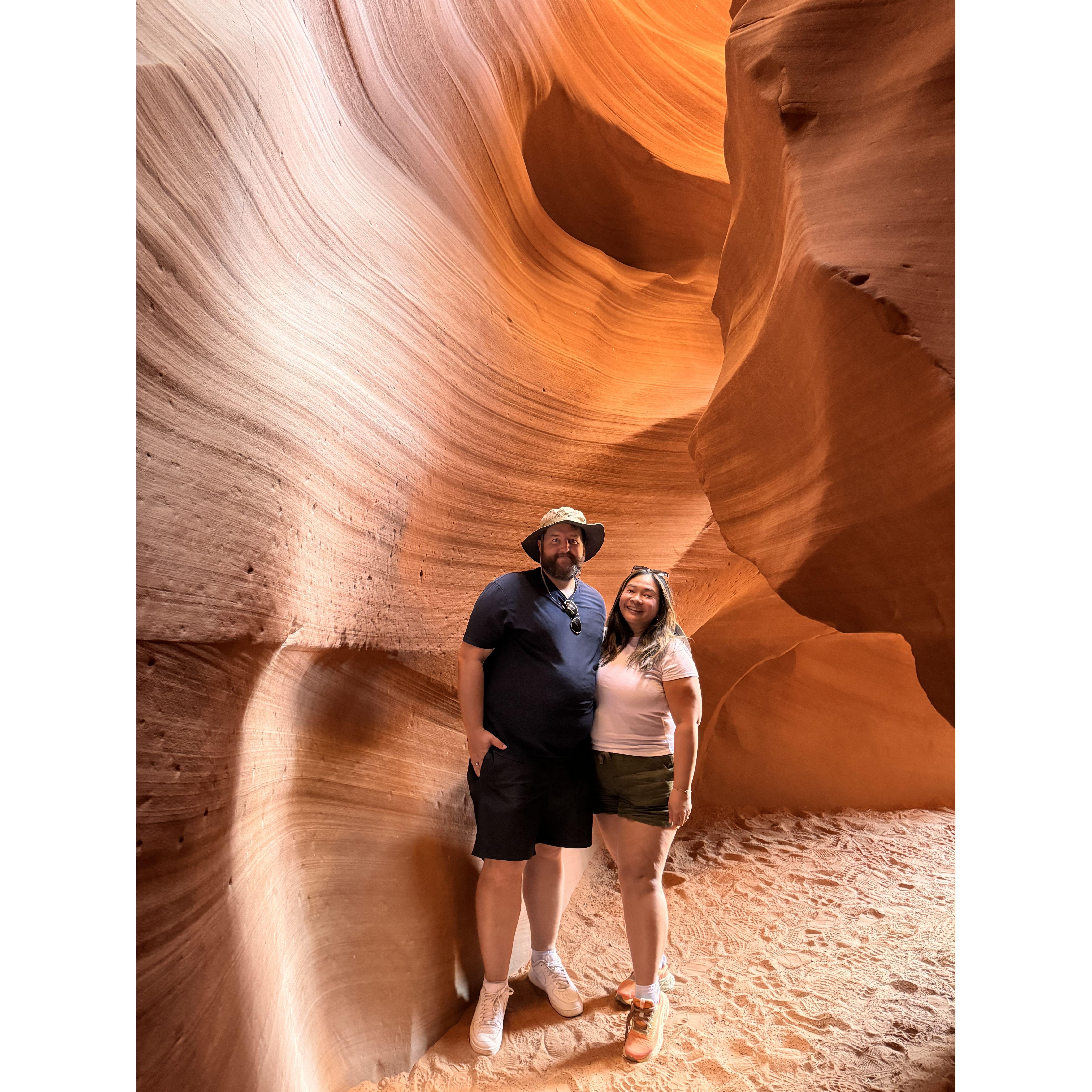 Antelope Canyon, one of the coolest natural sites and where we're going the Friday after the wedding!