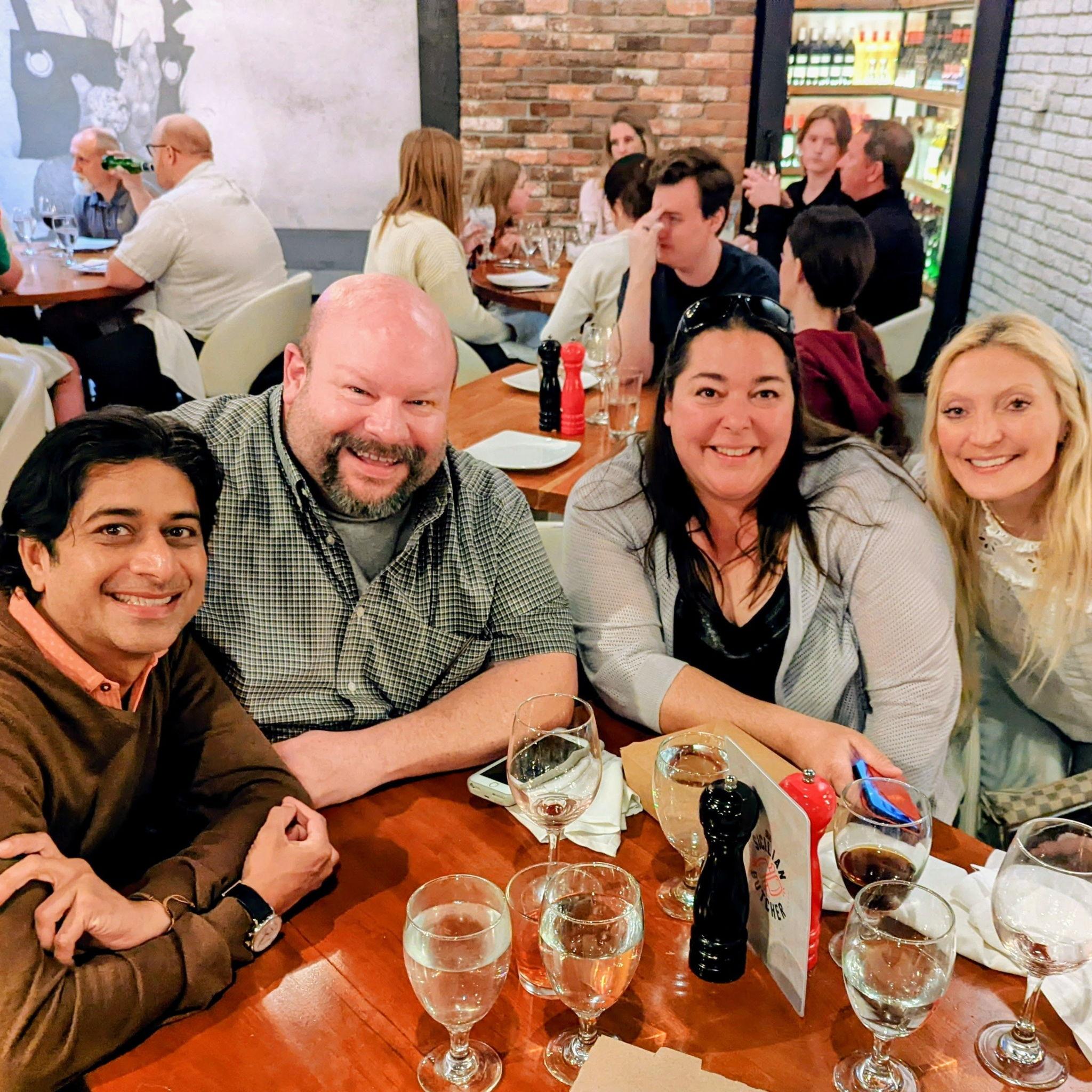 Dinner with our friends, Dennis & Jody