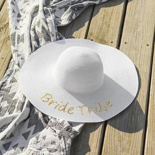 Gold Sequin Bride Tribe Sun Hat