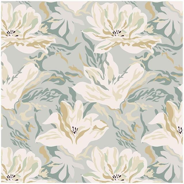 Theper Floral Peel and Stick Wallpaper Boho 17.3"×393" Removable Self Adhesive Wallpaper for Bedroom Vintage Wall Paper for Bathroom Mural Home Floral Contact Paper Vinyl Roll
