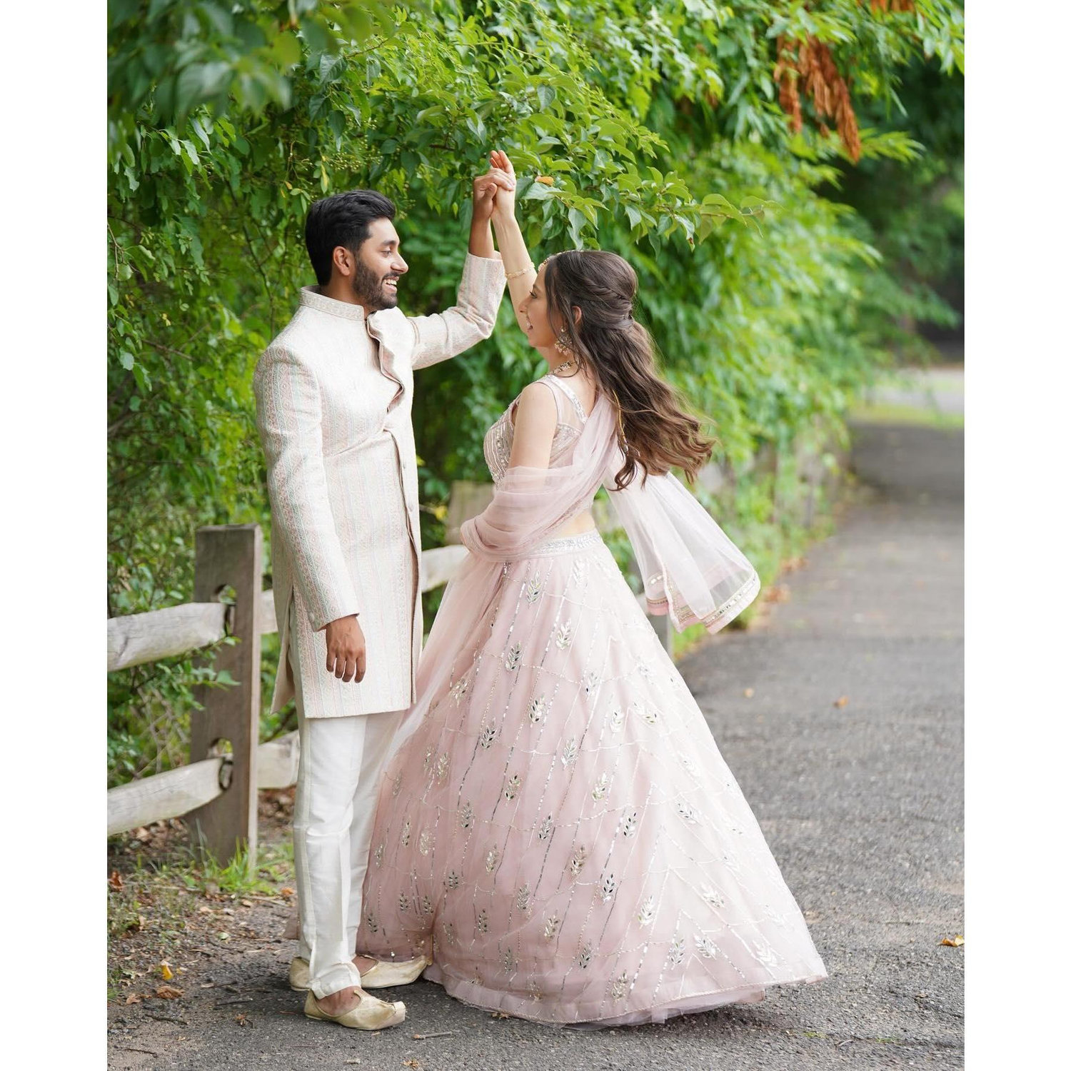 Part of our park photoshoot during our engagement party (July 2024)