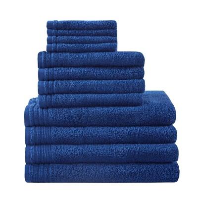 28&#34;x52&#34; 12pc Big Bundle Cotton Bath Towel Set Navy