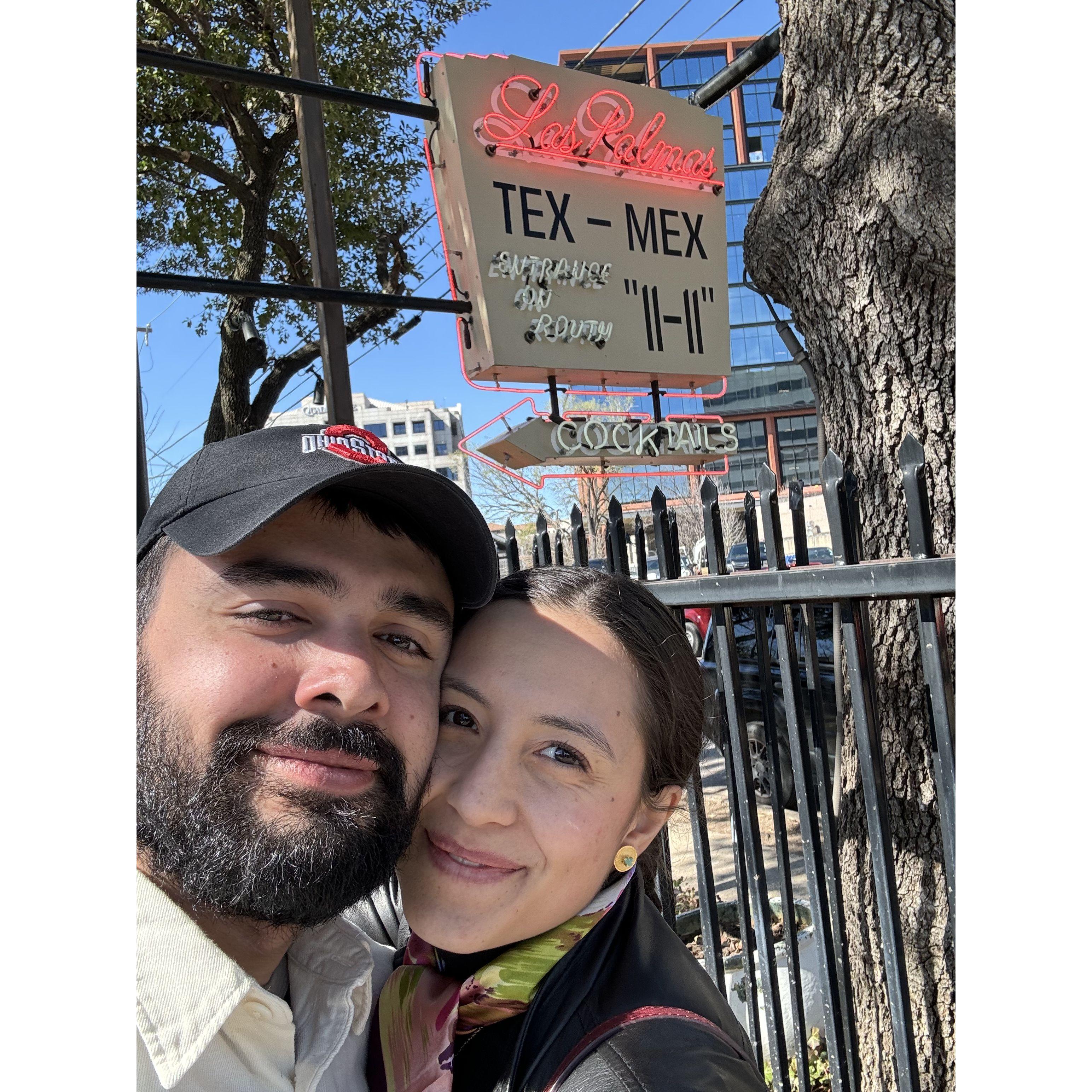 at our favorite Tex-Mex restaurant in Dallas - Las Palmas