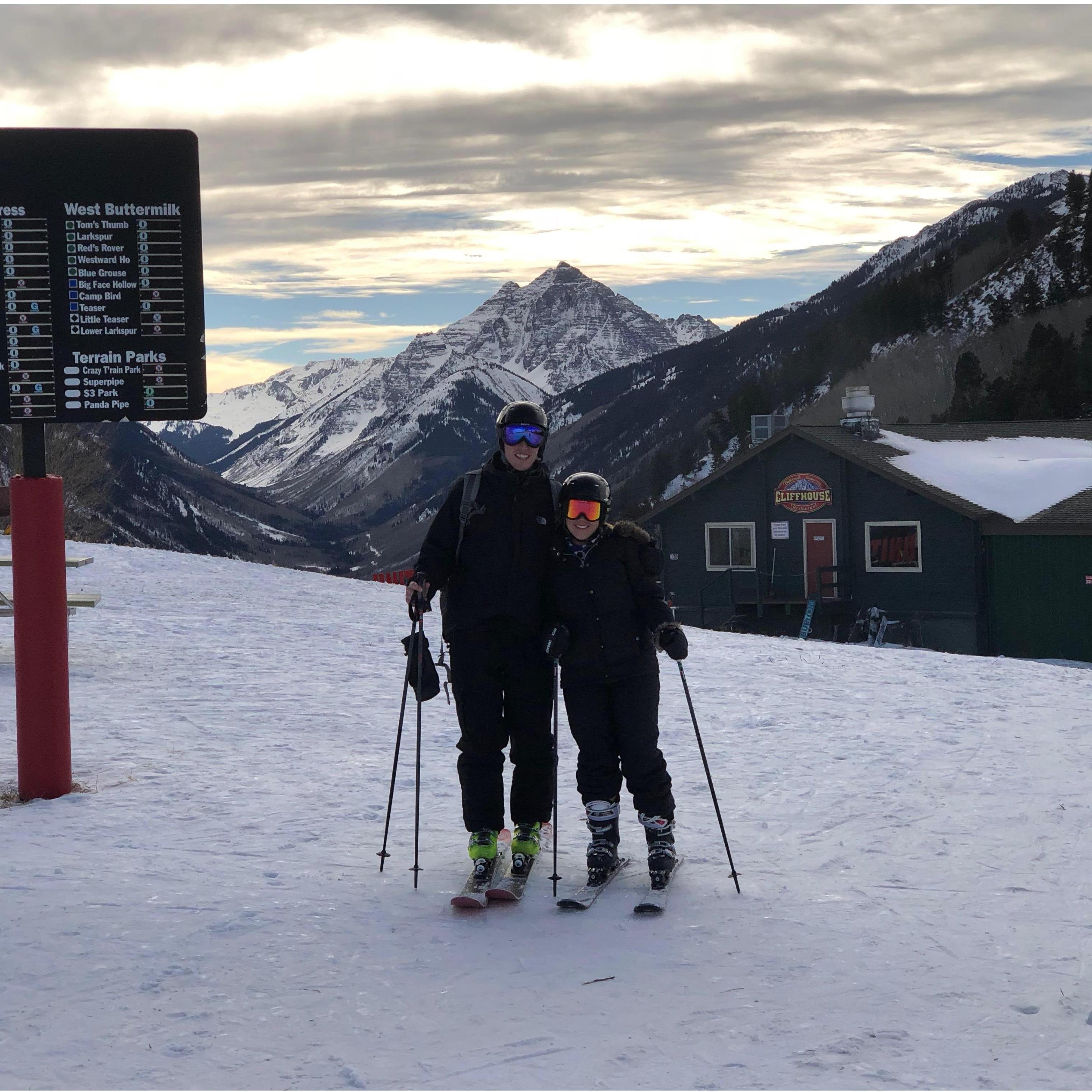 Jake taught Mallory how to ski over NYE 2018 in Aspen.