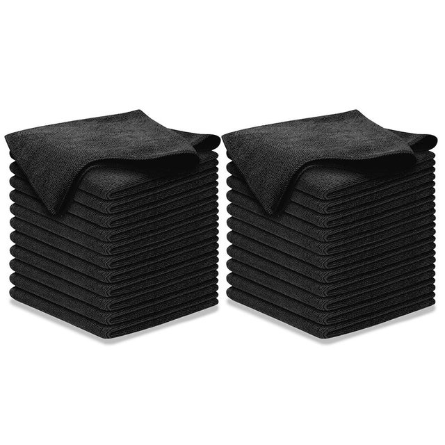 USANOOKS Premium 300GSM Microfiber Cleaning Cloth - 12.5"x12.5" High Performance - 1200 Washes, Ultra Absorbent Microfiber Towels for Cars Undercarriage, Rims & Engine Bay Cleaning - Microfiber Cloth