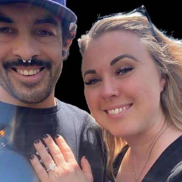 The day the ring went on Becky's finger to stay forever