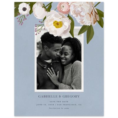 Sweet Blue Wedding Digital Save the Date - Verano Photo