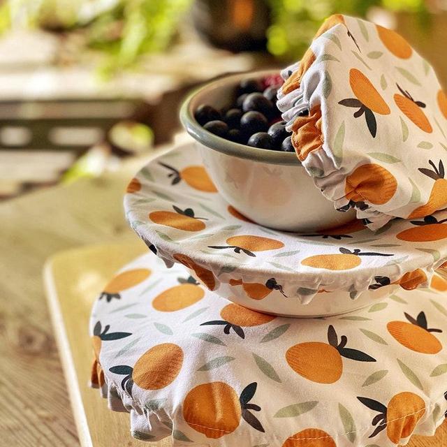 Reusable Washable Cotton Fabric Food Baking Bread Fruits Mixer Bowl Covers | Zero Waste Eco-friendly Sustainable Gift Kitchen Tool Accessory
