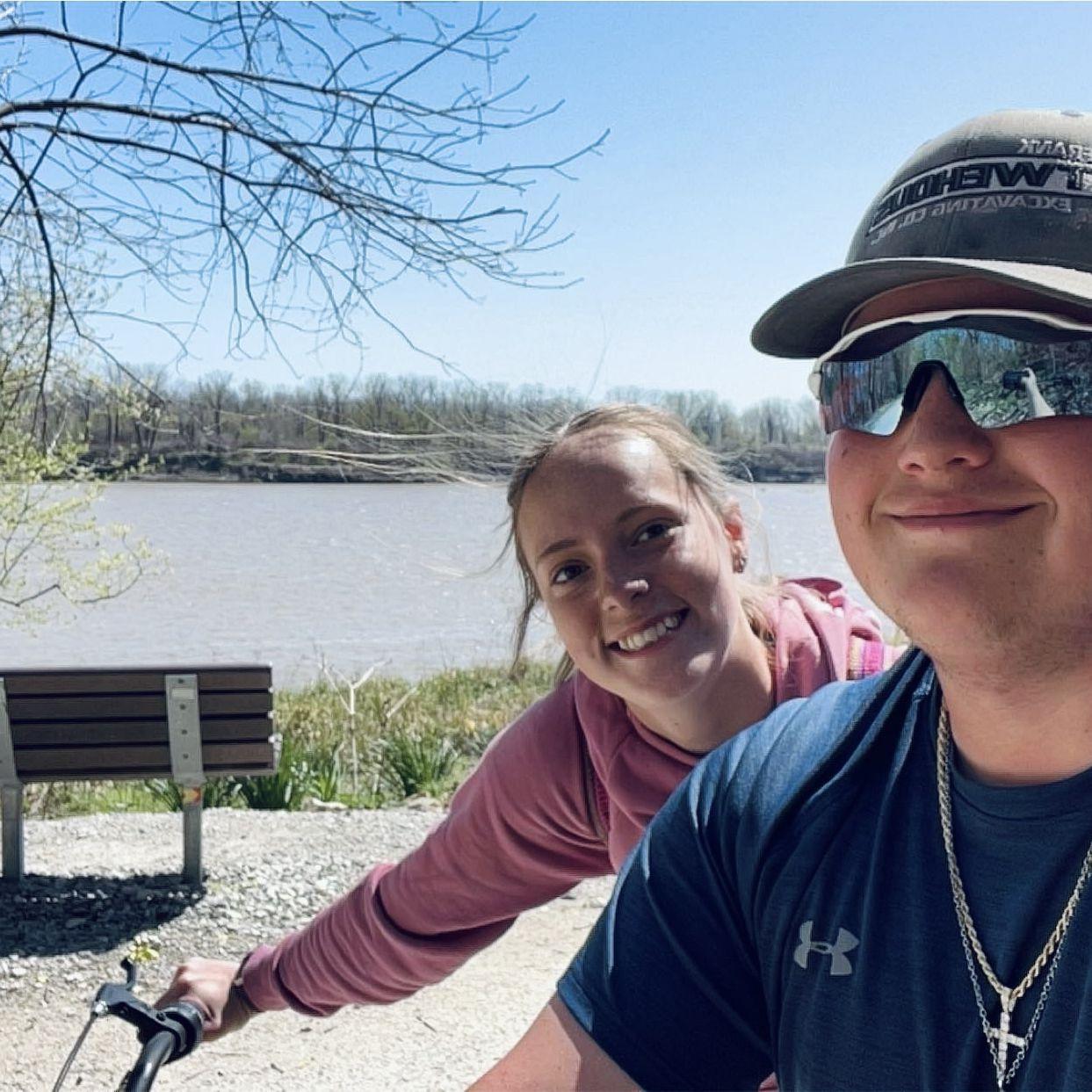 One of Emma's favorite hobbies to do: bike rides along the Katy Trail.