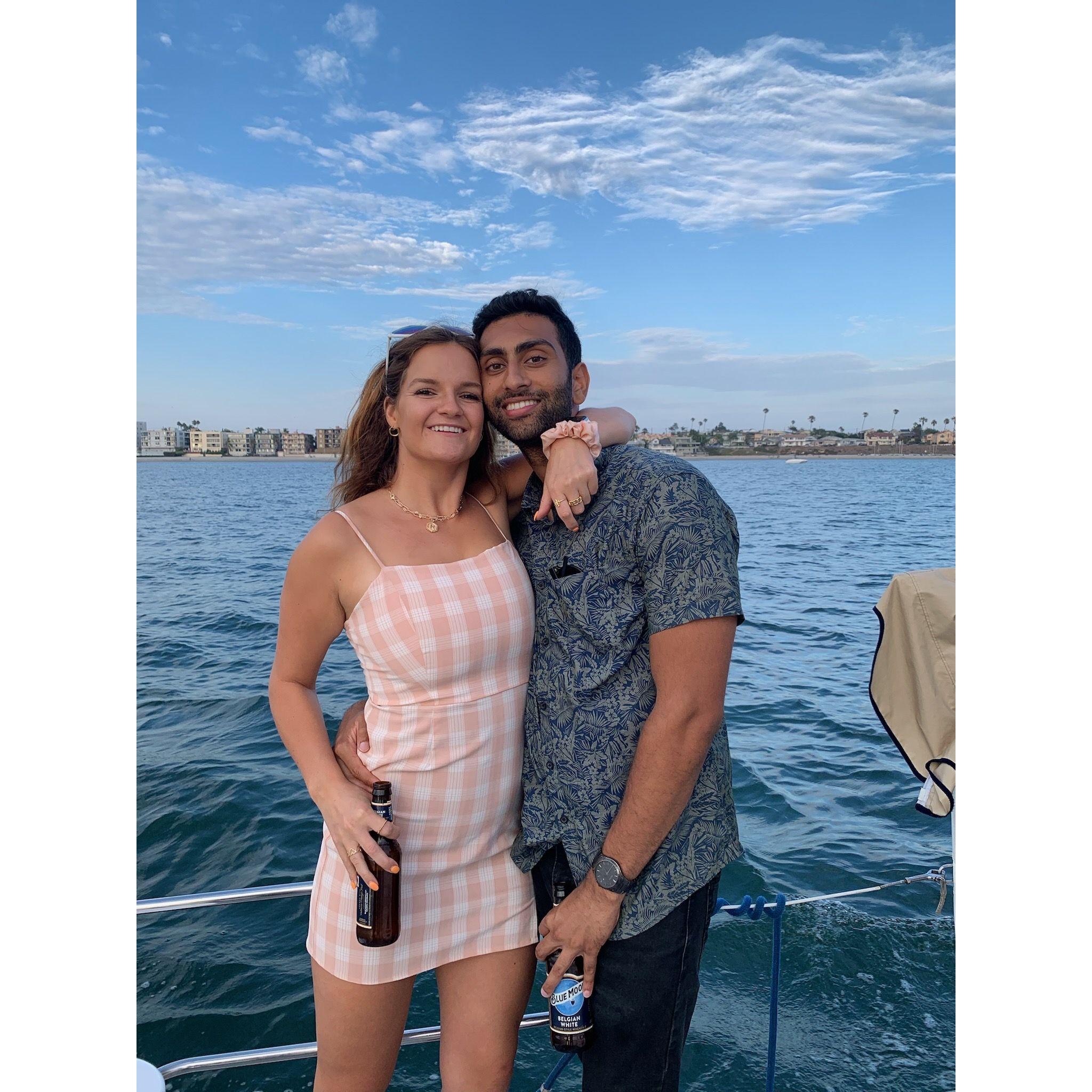 Celebrating our friend Nicole's birthday on a duffy boat!