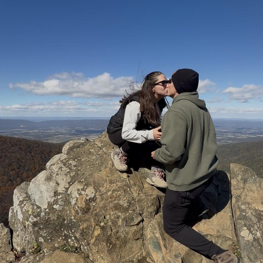 Zach proposed on our first hike in Shenandoah National Park during our weekend fall getaway.
