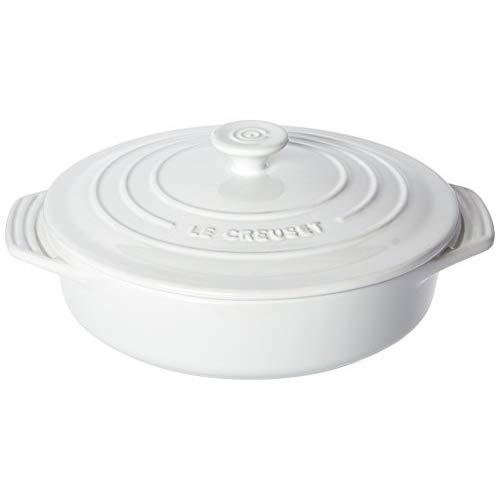 Le Creuset PG0562S-2416 Stoneware Covered Round Casserole, 9.5-Inch, White