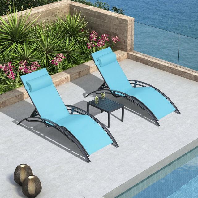 Truro Sun Lounger Set with Table