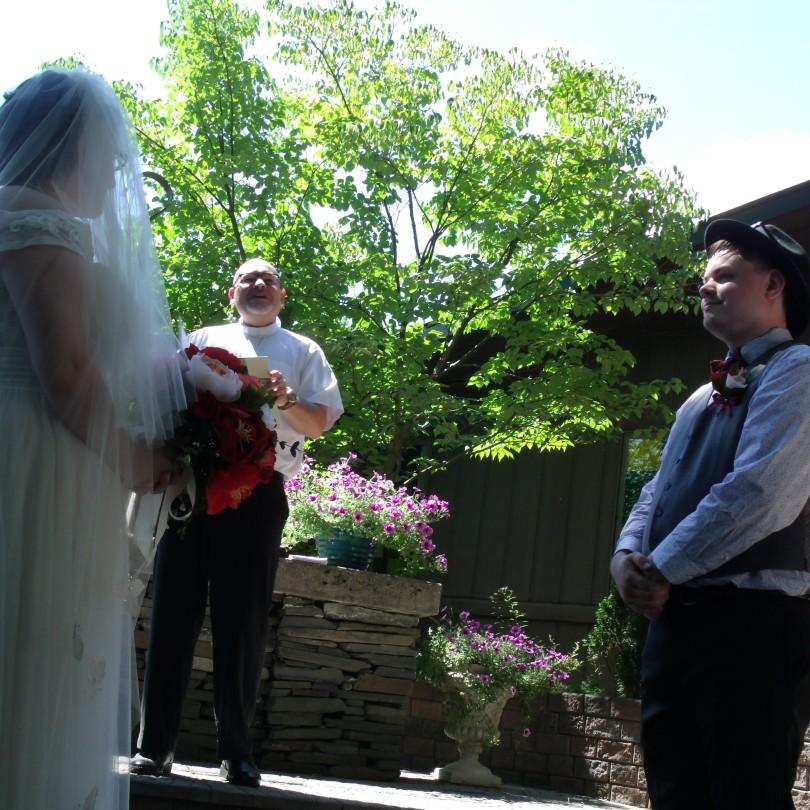 We were married by our good friend and Pastor, Deron.