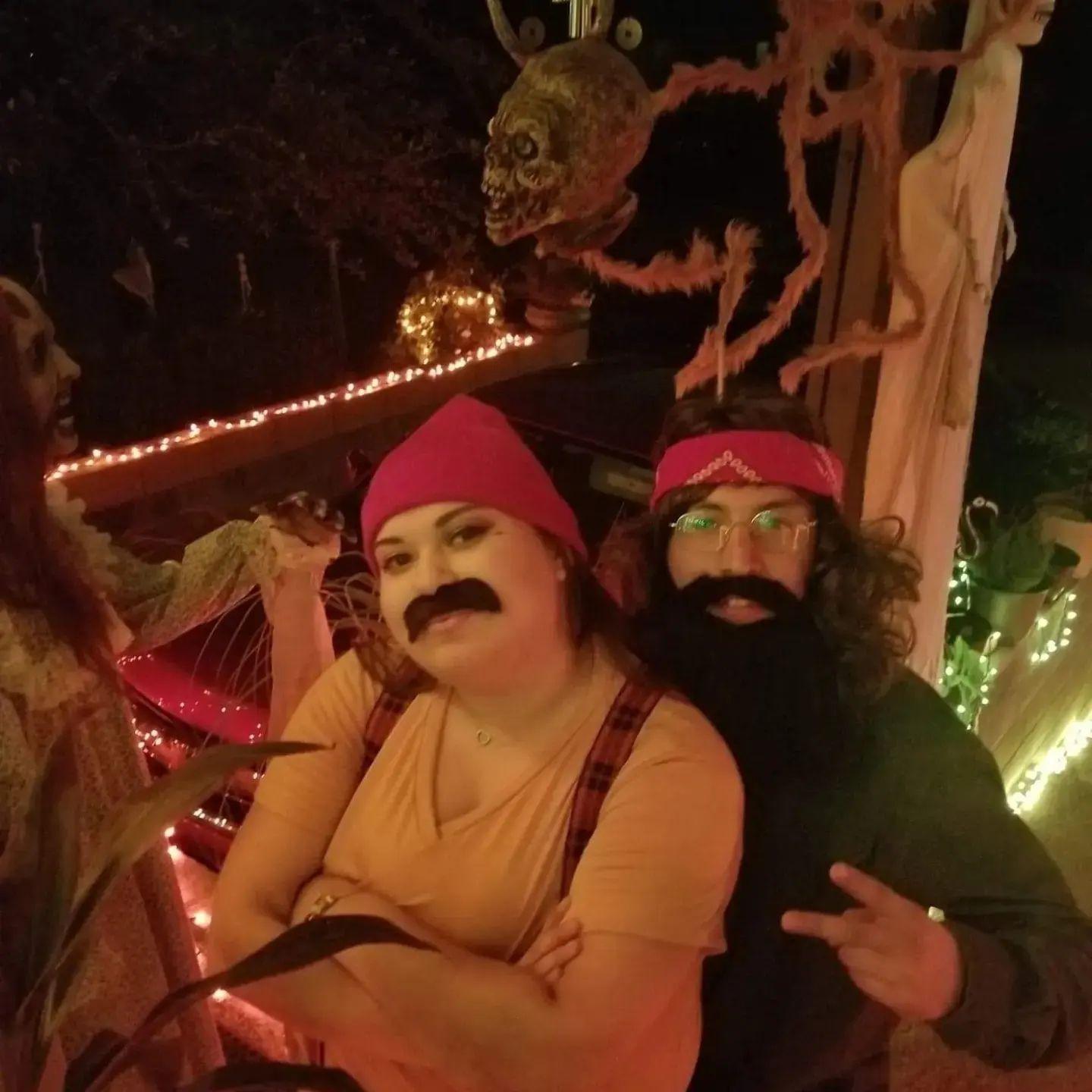 Believe it or not, this is how we dressed up when we got engaged!