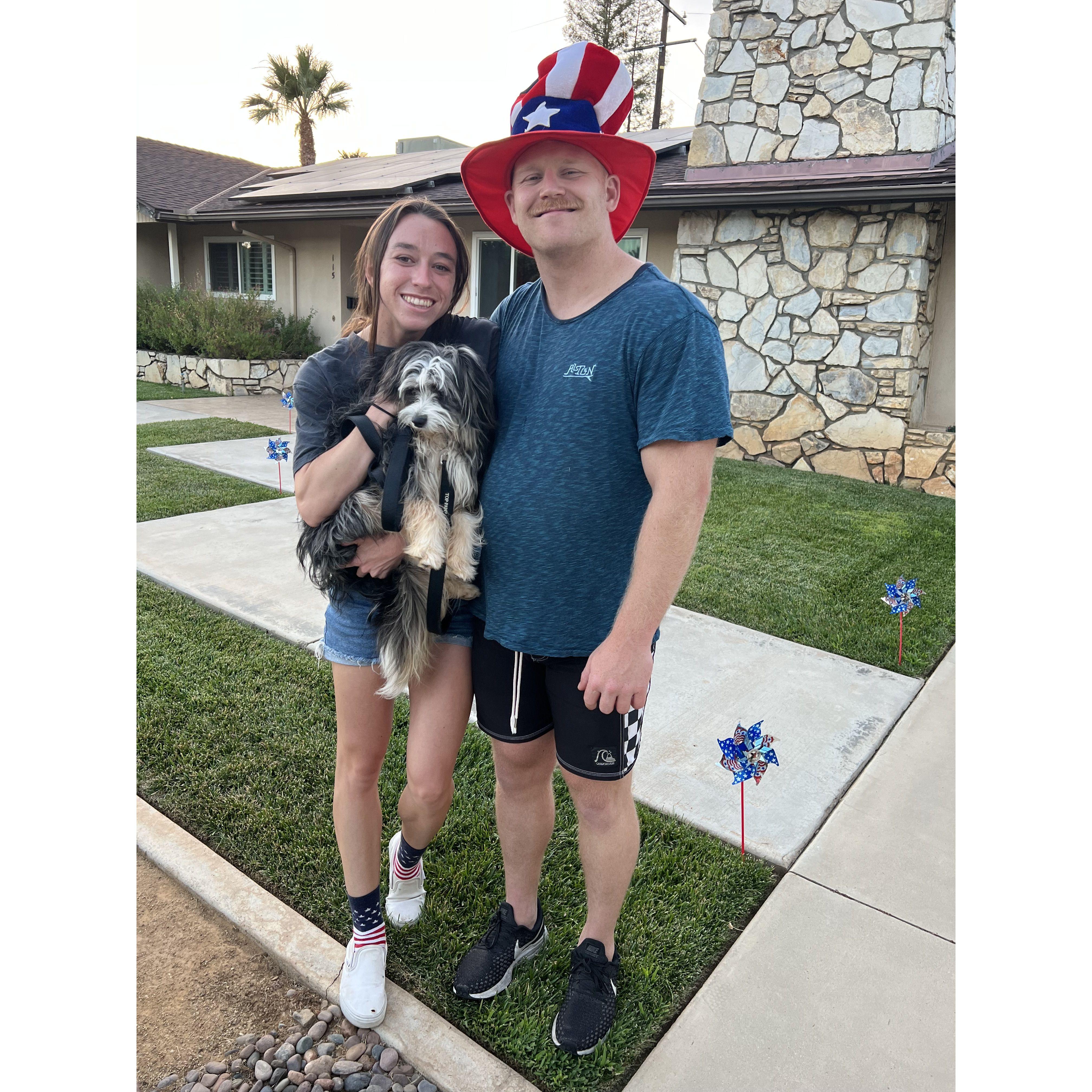 Forth of July with the best Puppy around, Euclid.