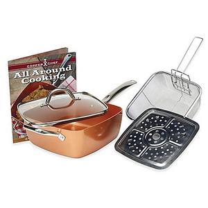As Seen on TV - Copper Chef™ 5-Piece Deep 9.5-Inch Square Pan Set