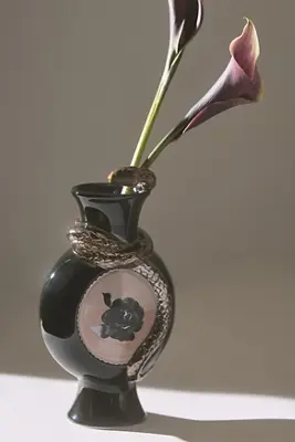 Adelle Gilded Snake Stoneware Vase