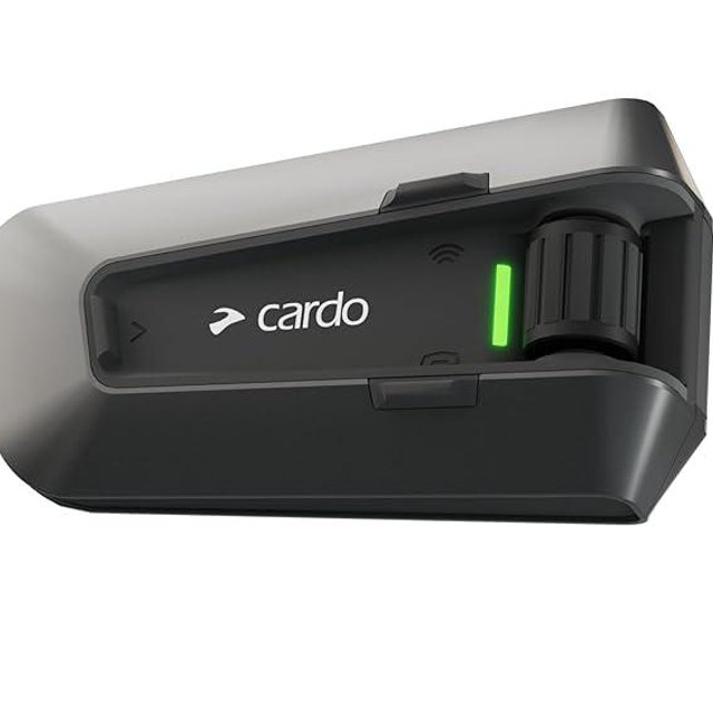 Cardo PACKTALK Edge Motorcycle Bluetooth Communication System Headset Intercom - Single Pack, Black