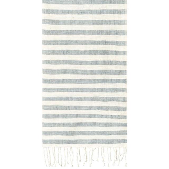 Striped Hand Towel - Gray