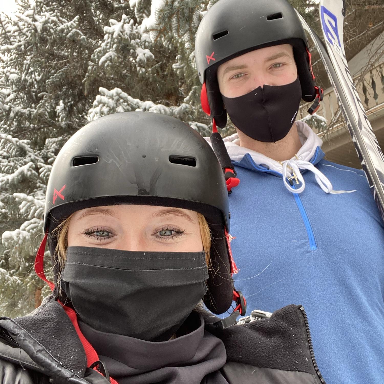 Selfie while skiing in Vail!