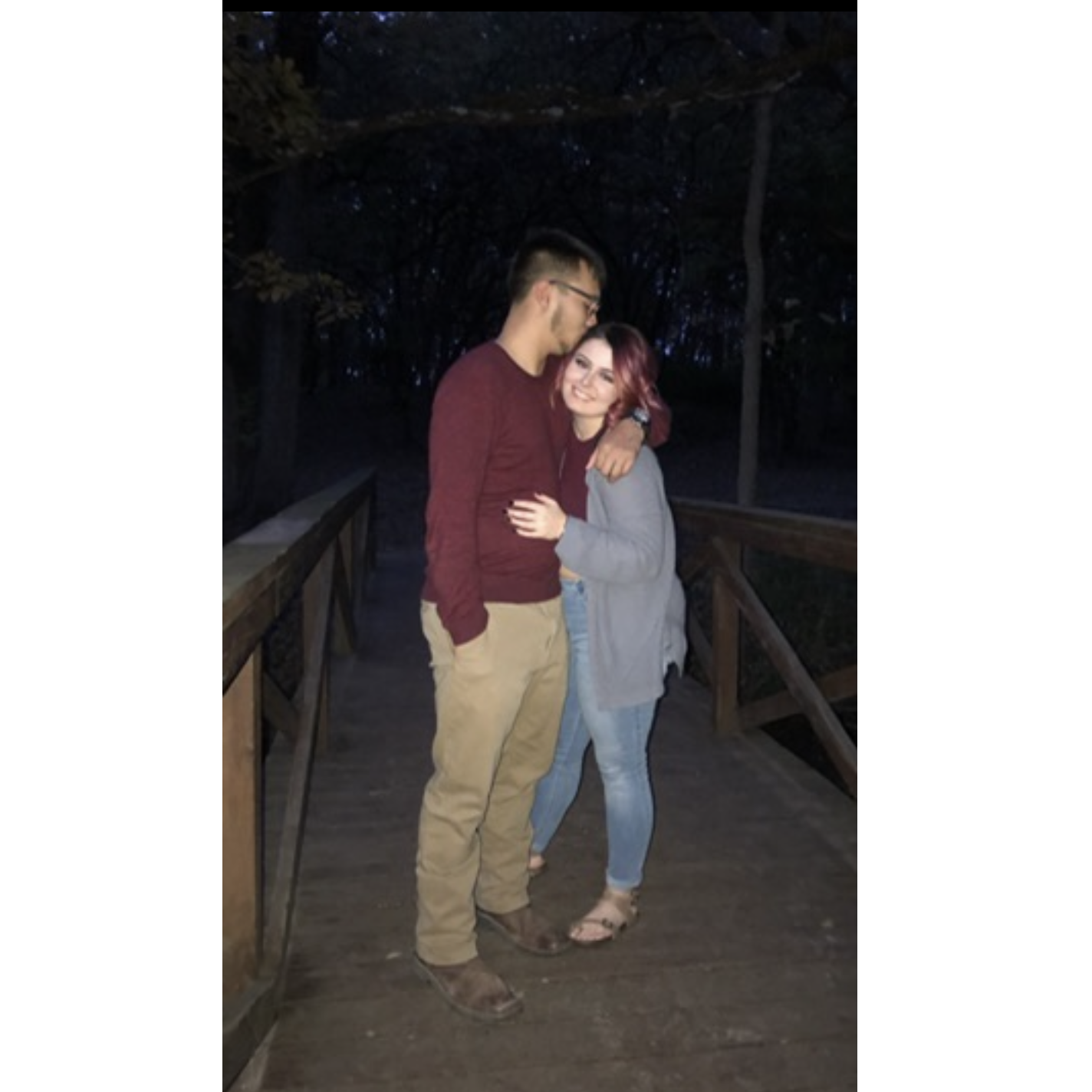 We went to foundation park and Kloey took our picture.