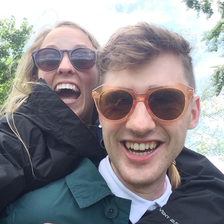 The Danish countryside. There was a gorgeous field of sunflowers behind us. Sorry we couldn't capture them here as well! (2015)