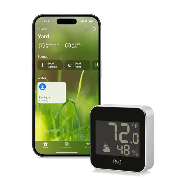 Eve Weather (Matter) – Smart Weather Station for Temperature, Humidity, Weather Trend, IPX4 Water Resistance, Display, Wireless, Siri Voice Access, Requires Thread Border Router