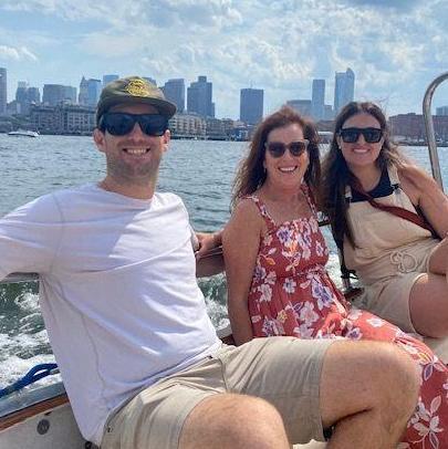 Grant's first Boston water taxi!