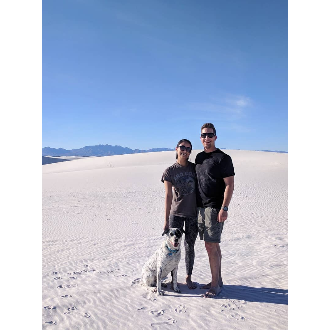 First family portrait in White Sands, NM.