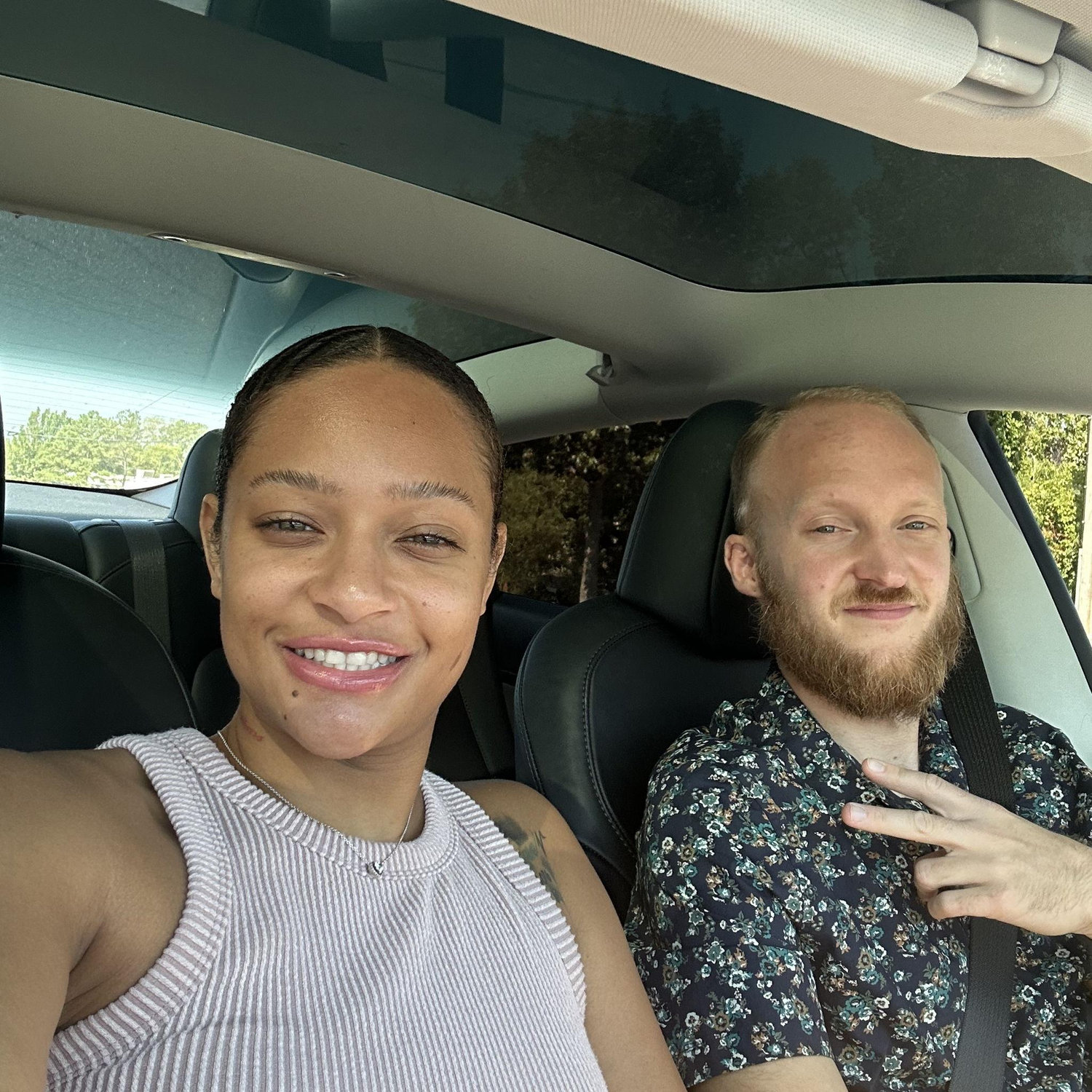 Just us on the way to church together.