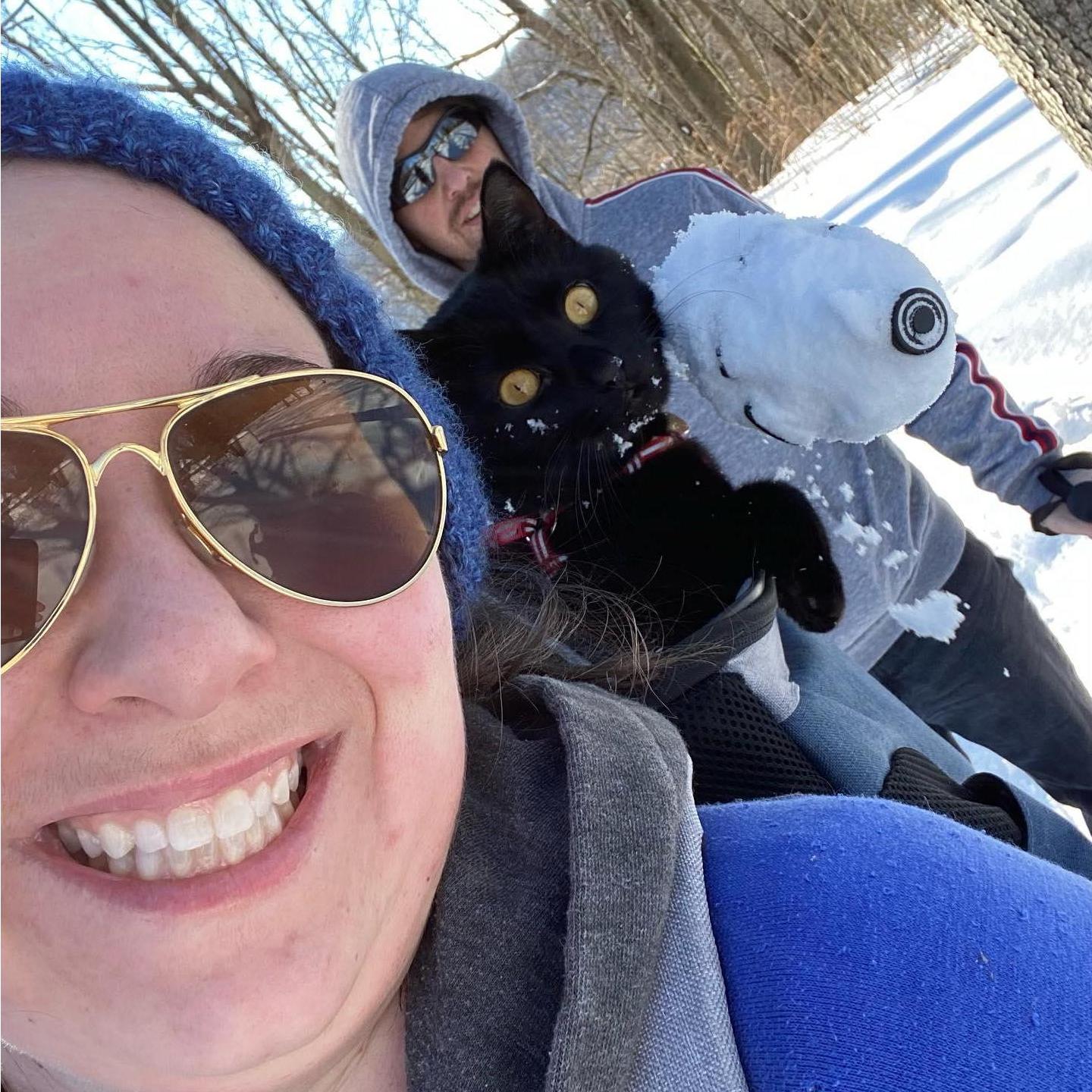 Snow shoeing as a family (pre-Hobbes) - February 2021