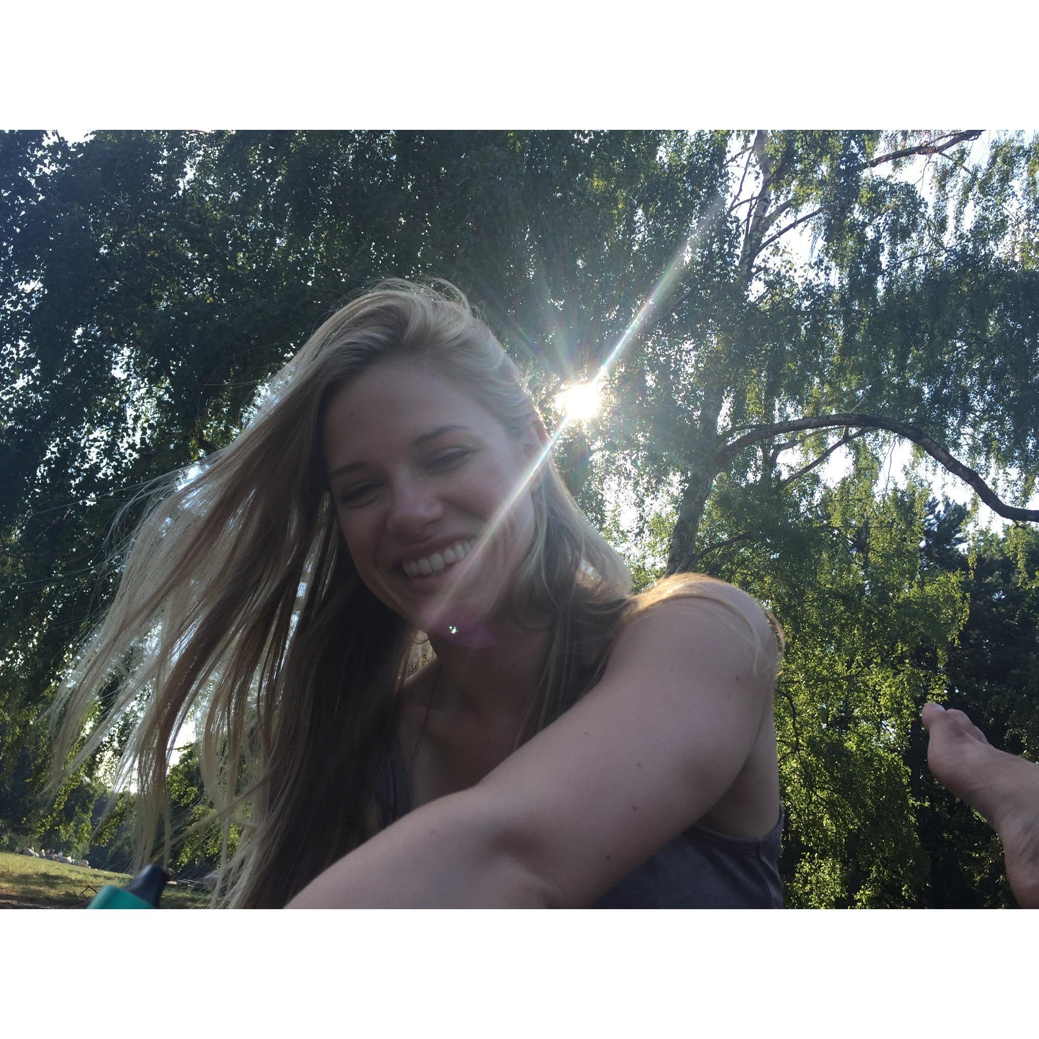 One of our favorite things to do in a new city. Find a park and cuddle.