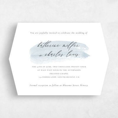 Blue Diamond Wedding Invitation - Violin Classic