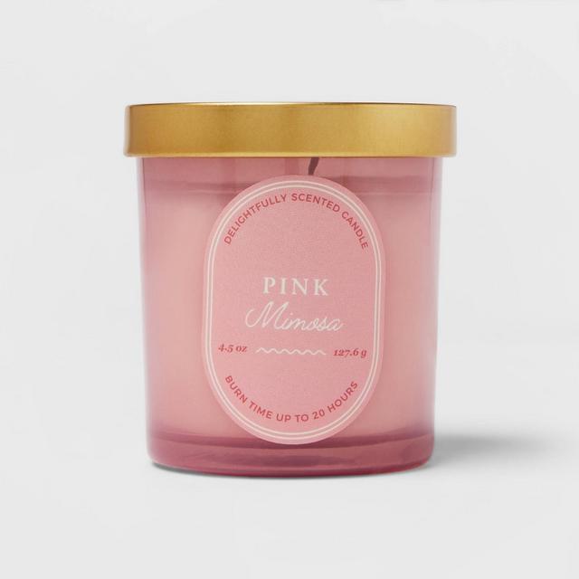 15.1oz Lidded Glass Jar 2-wick Candle Pink Champagne - Opalhouse™ : Target