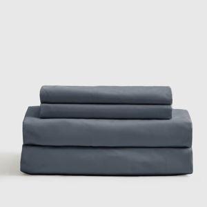 Classic Organic Percale Sheet Set, Full size, Nightfall color